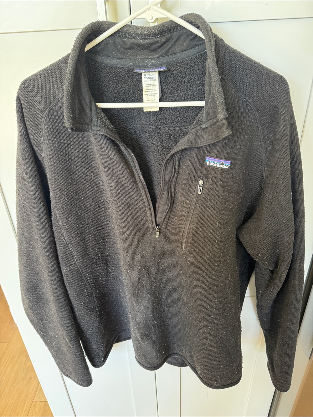 Patagonia Black Half-Zip Fleece with Chest Zip Pocket